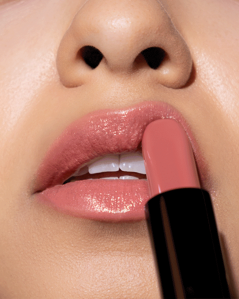 GIF displaying the two new Perfect Color Lipstick shades being applied