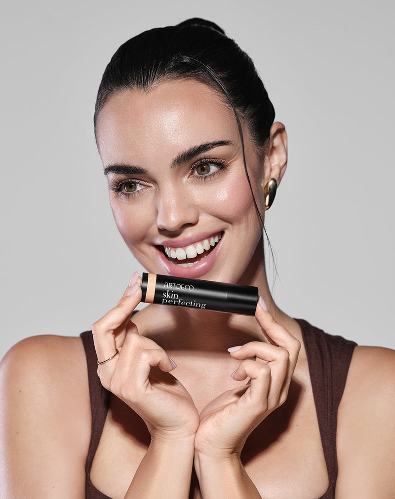 Key visual for ARTDECO's new Your Skin Perfected collection. Discover the new foundation sticks for an even complexion.