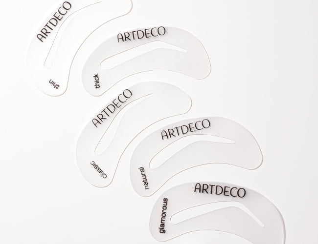 All five Eye Brow Stencil shapes for filling in eyebrows.