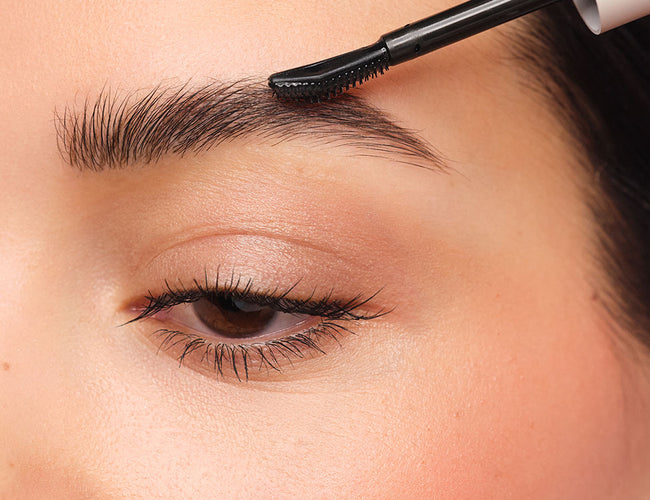 Brows are styled using the gel from the Brow Lift Lamination.